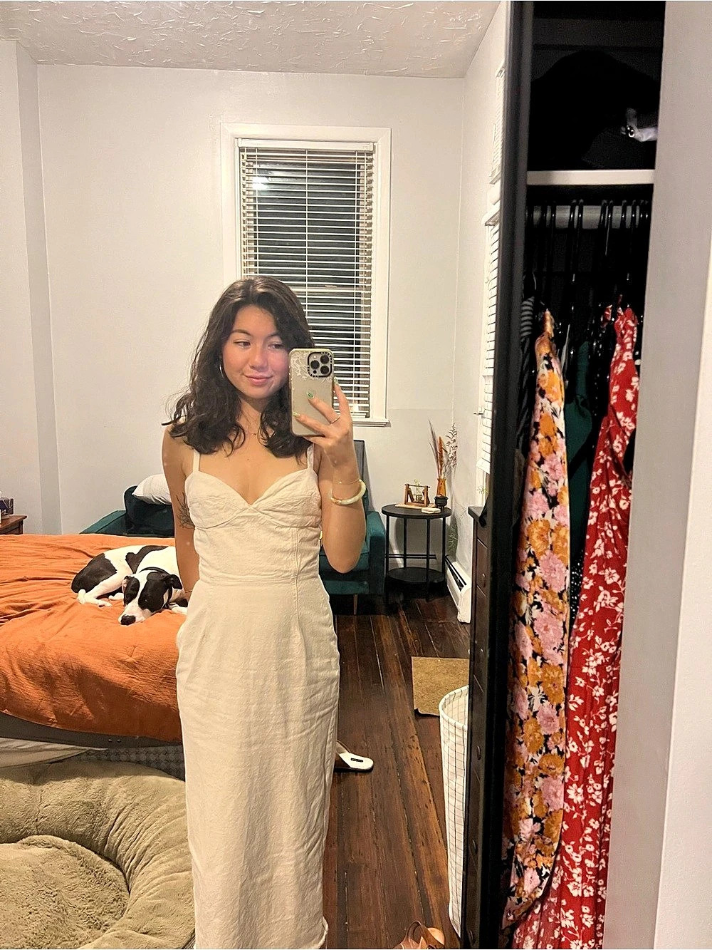 Zara Beige Cutout Midi Dress